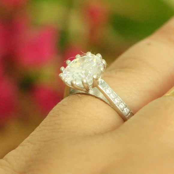 Sterling Silver Cubic Zirconia Wedding Jewelry - Picture 7 of 8